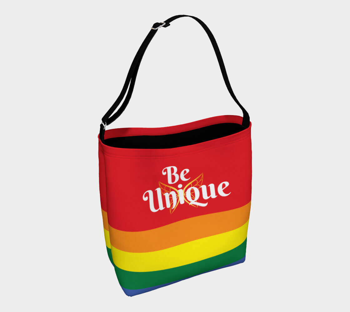 Be Unique Rainbow Stripes Day Tote