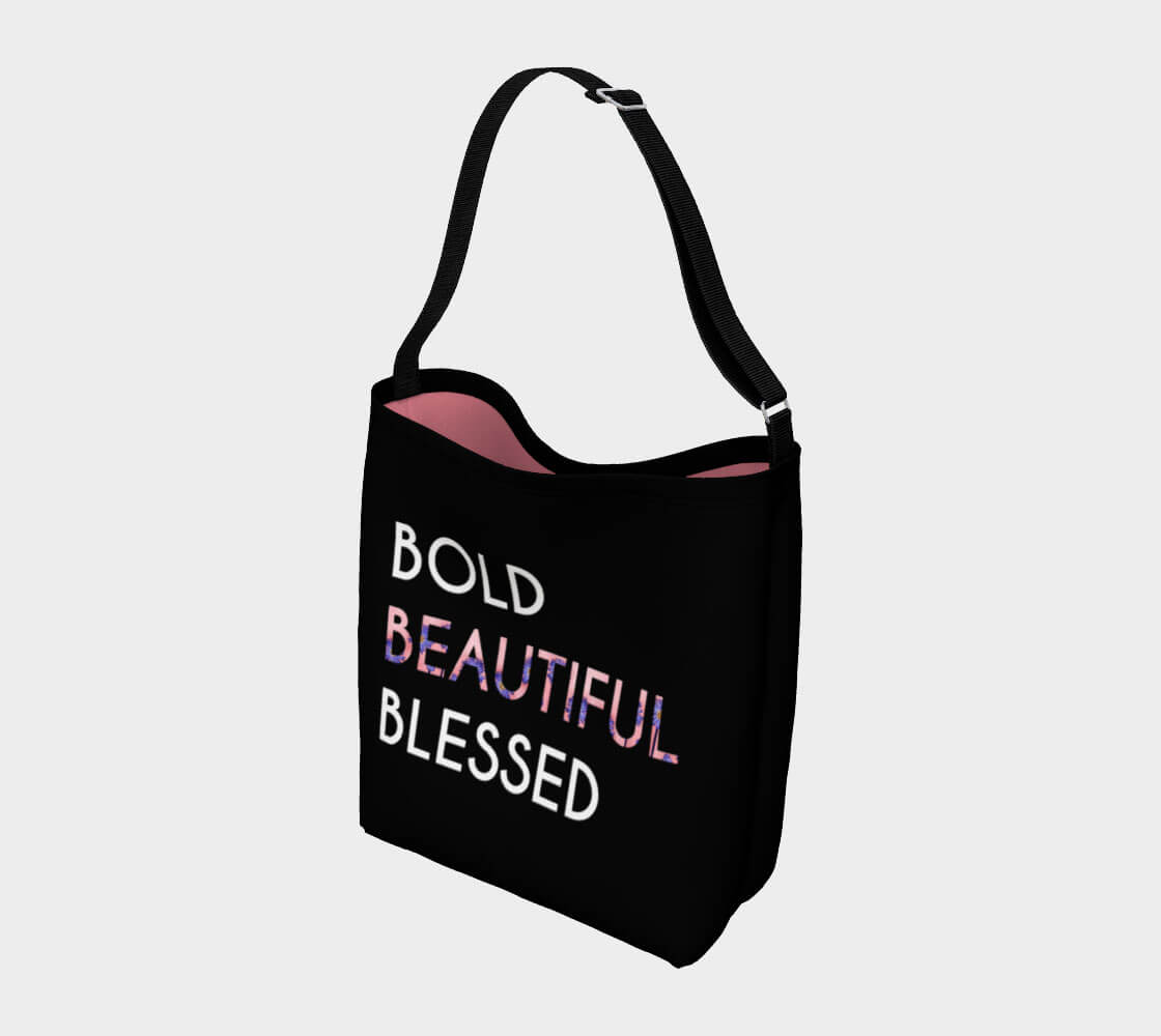 Bold Beautiful Blessed Day Tote Zoomed