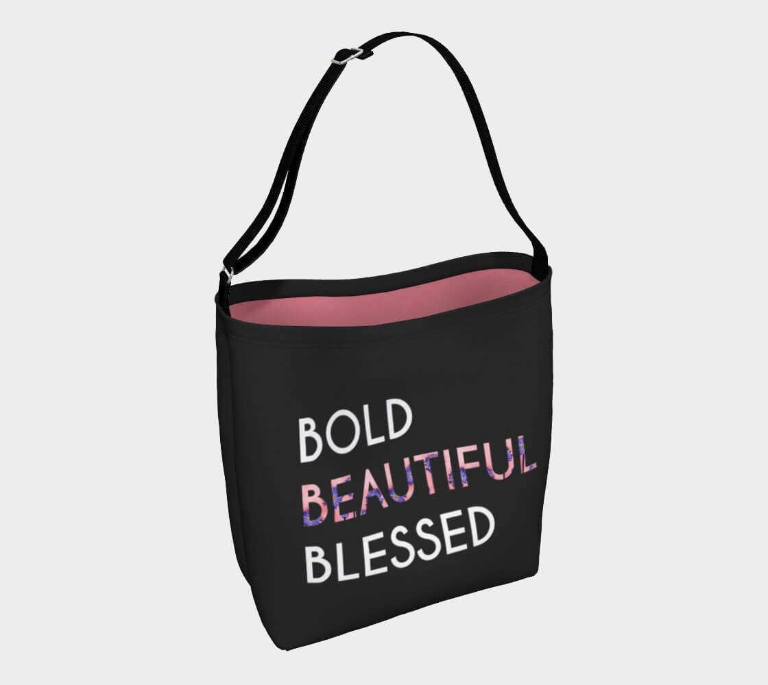 Bold Beautiful Blessed - Charcoal Day Tote