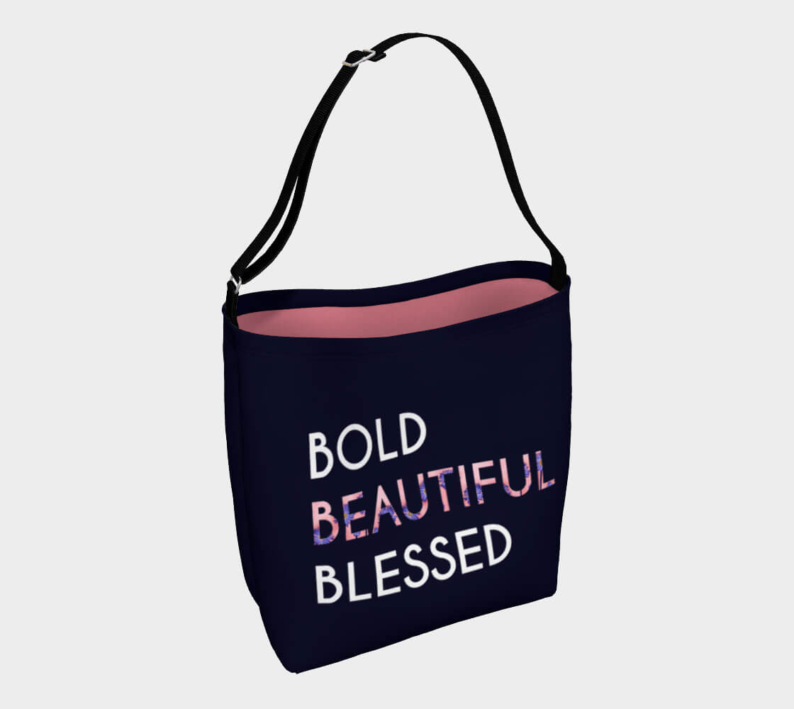 Bold Beautiful Blessed - Dark Blue Day Tote