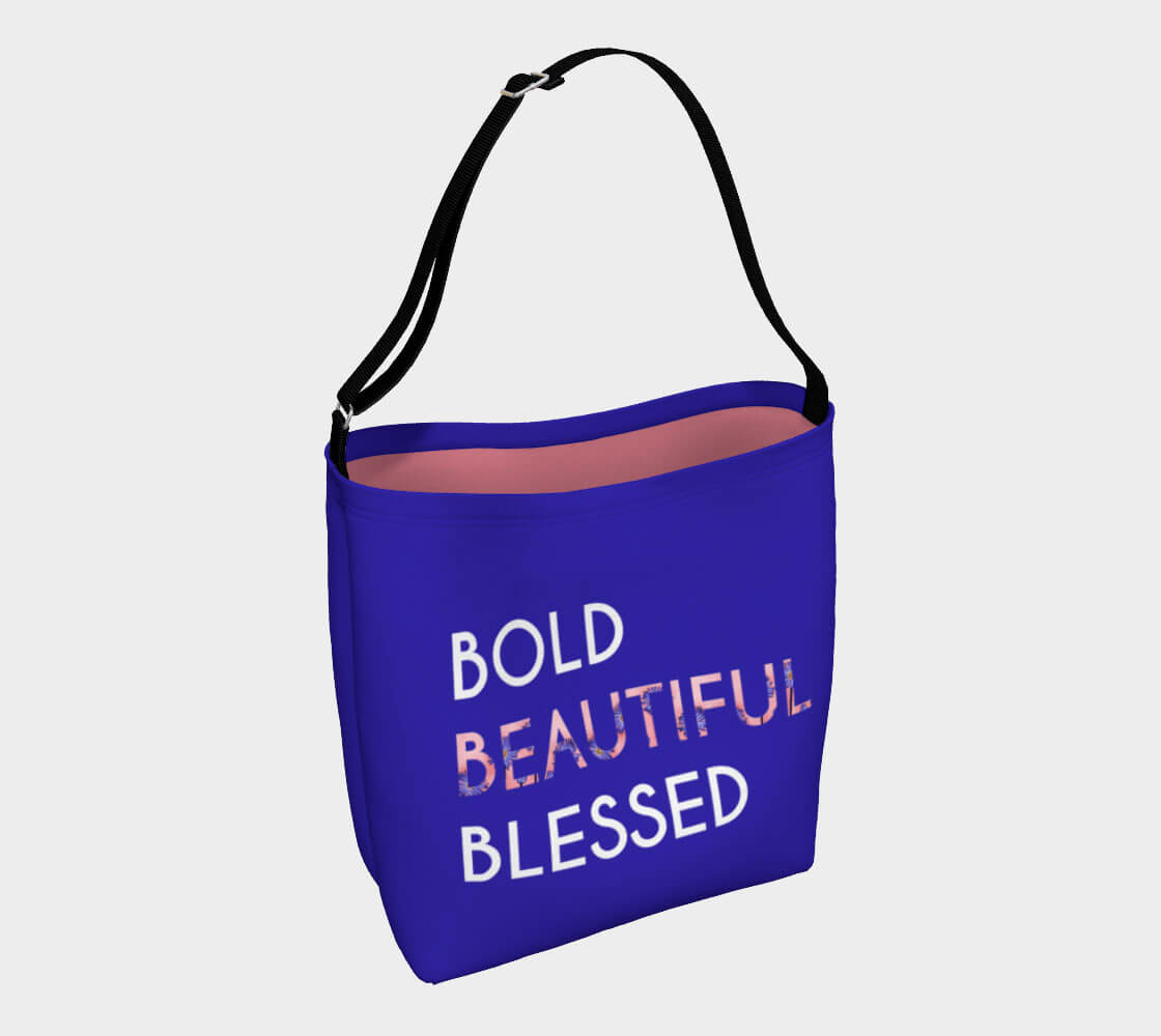 Bold Beautiful Blessed - Persian Blue Day Tote