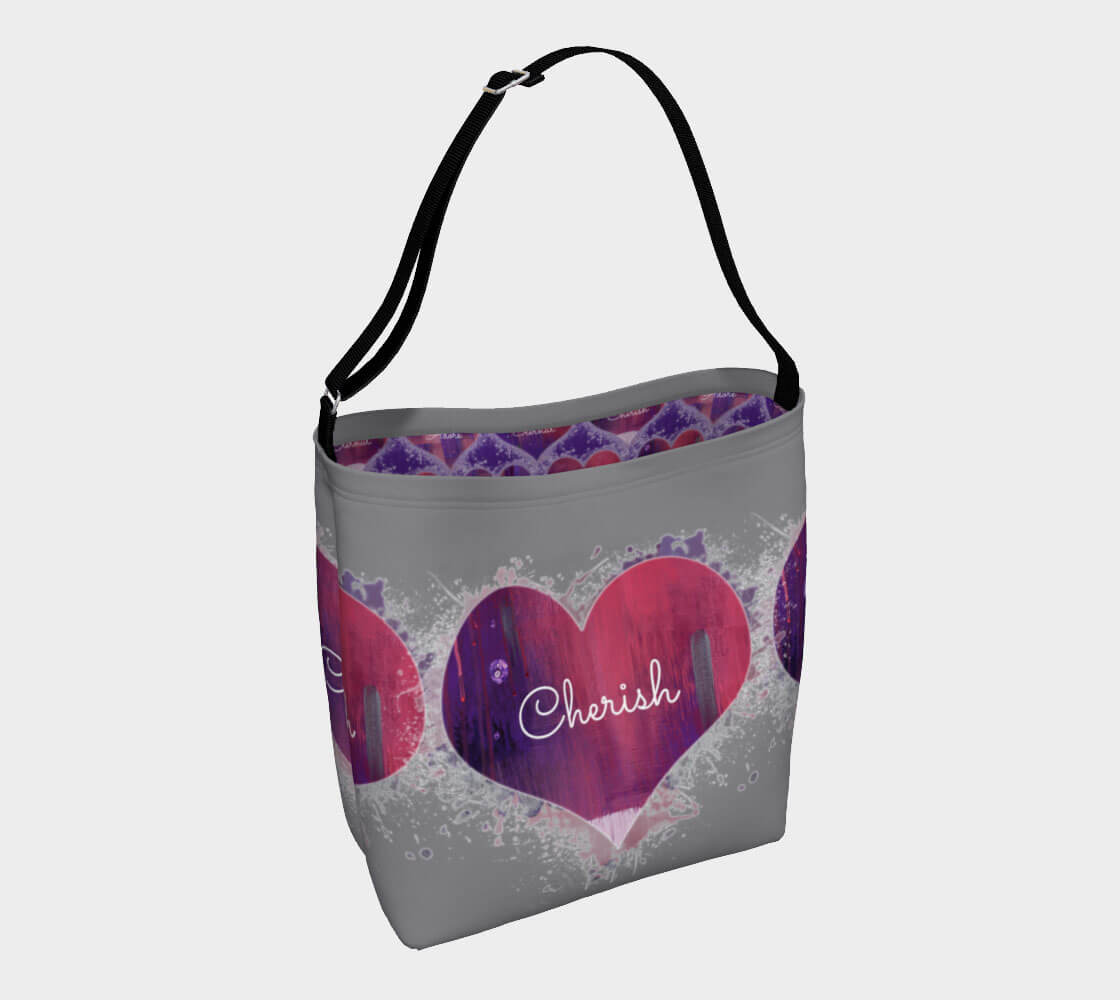 Three Heart Cherish - Slate Day Tote