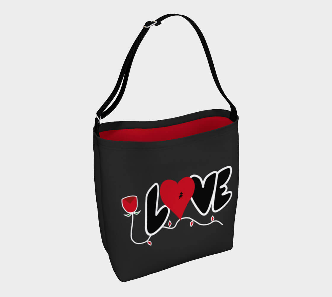 Love Rose - Charcoal Day Tote