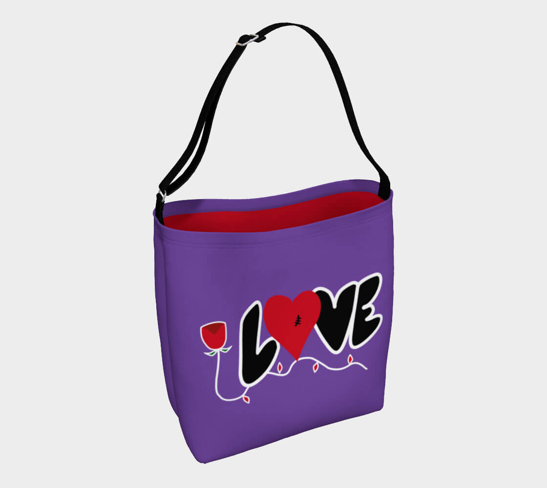 Love Rose - Dark Blue Day Tote