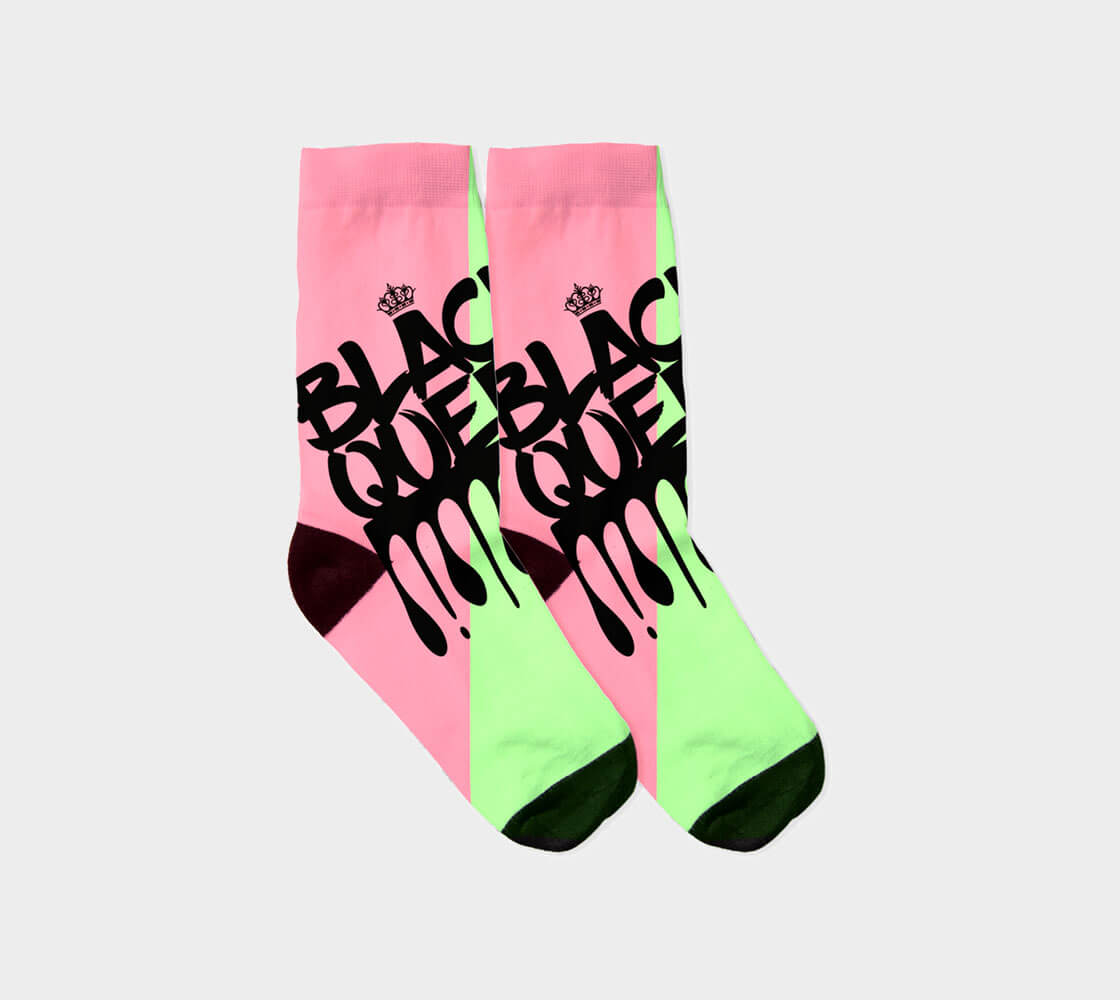 Black Queen v2 - AKA/Pink/Green Socks