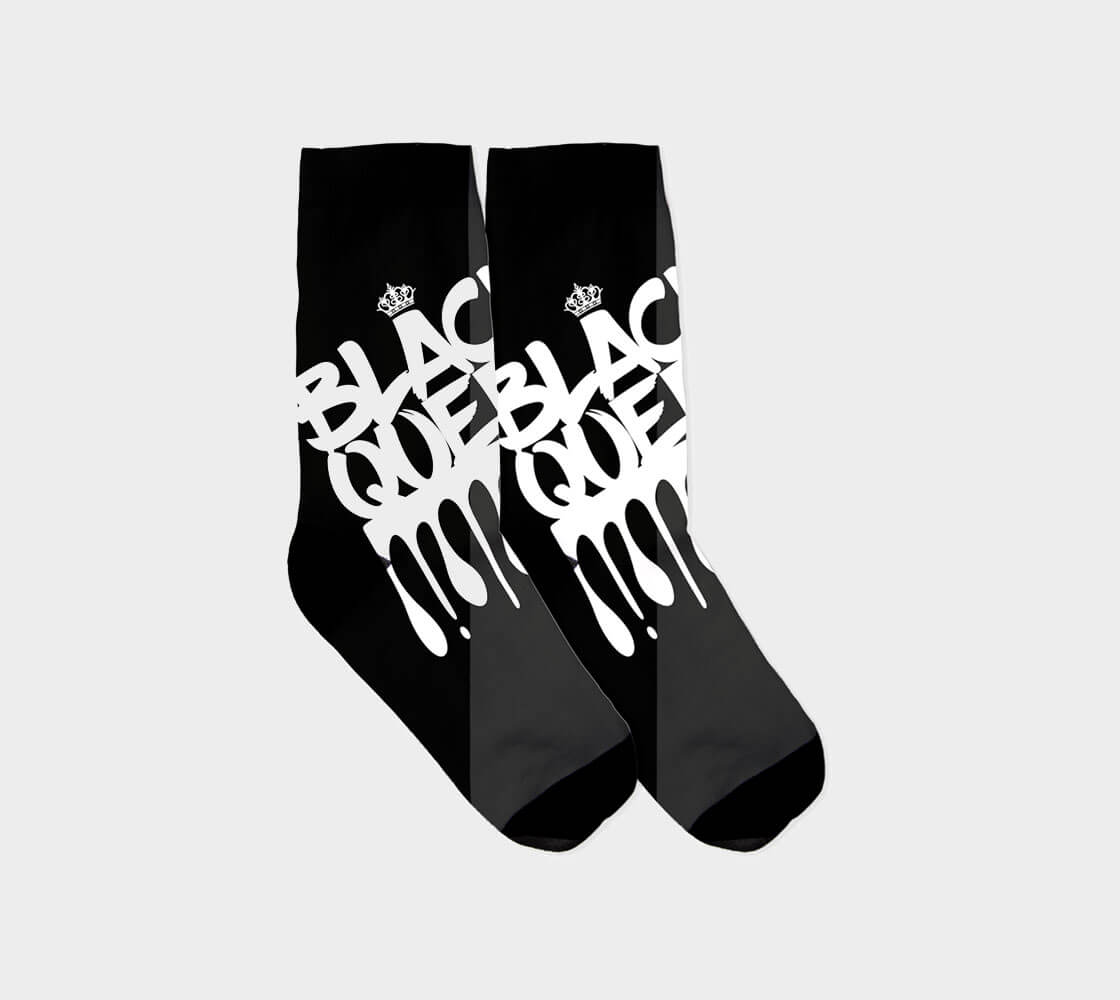 Black Queen v2 - Black/Charcoal Socks