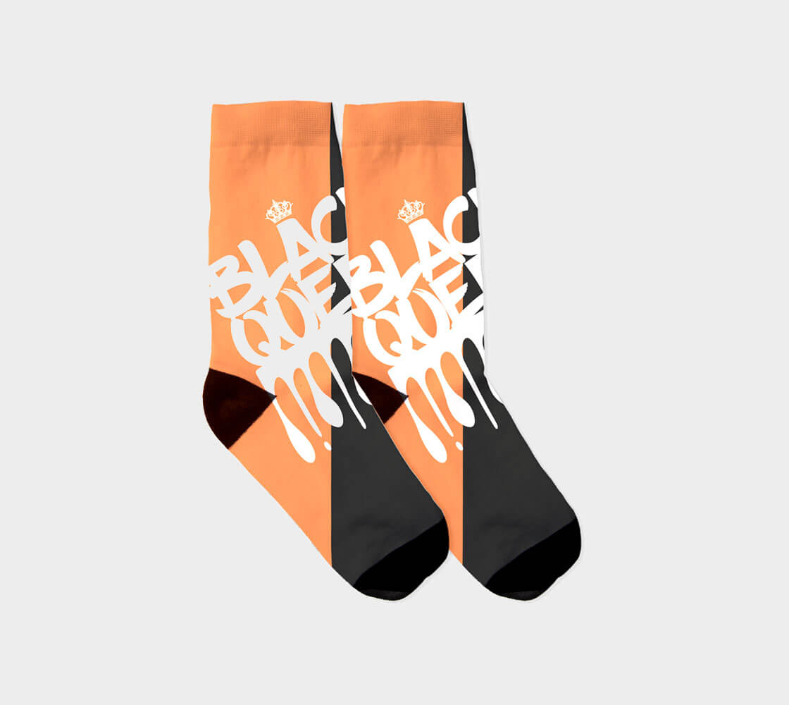 Black Queen v2 - Crusta Orange/Charcoal Socks