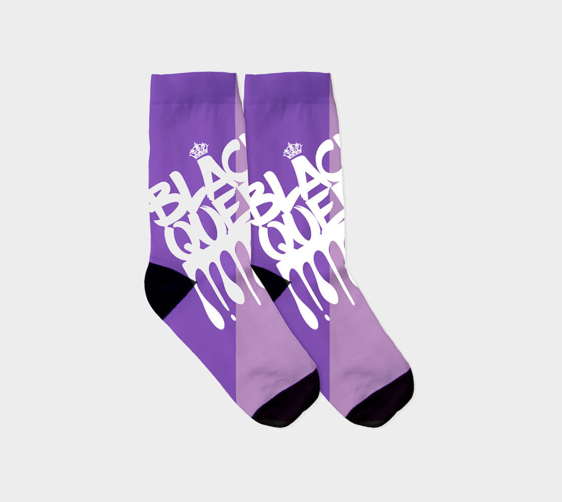 Black Queen v2 - Purple/Lavender Socks