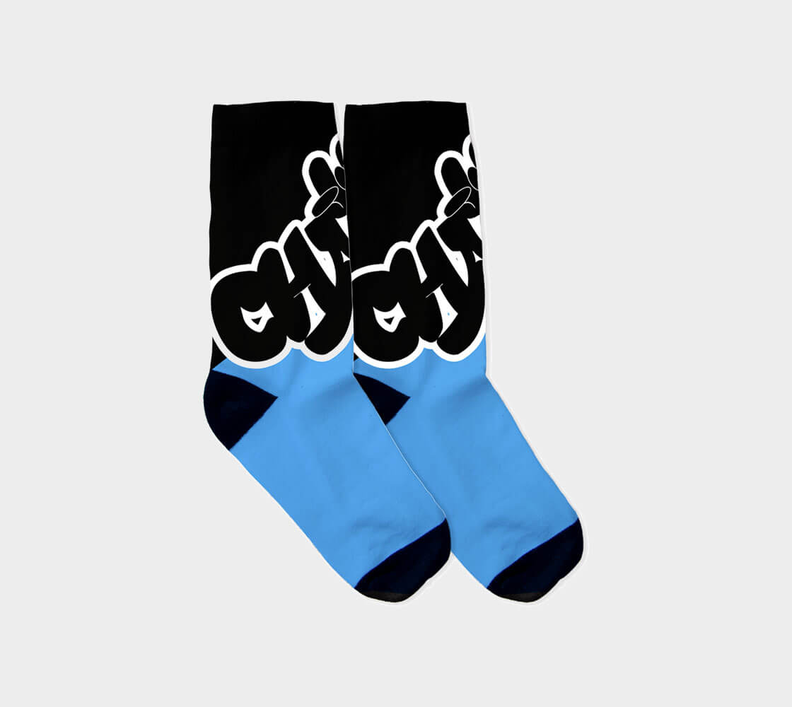 Chaos - Black/Curious Blue Socks