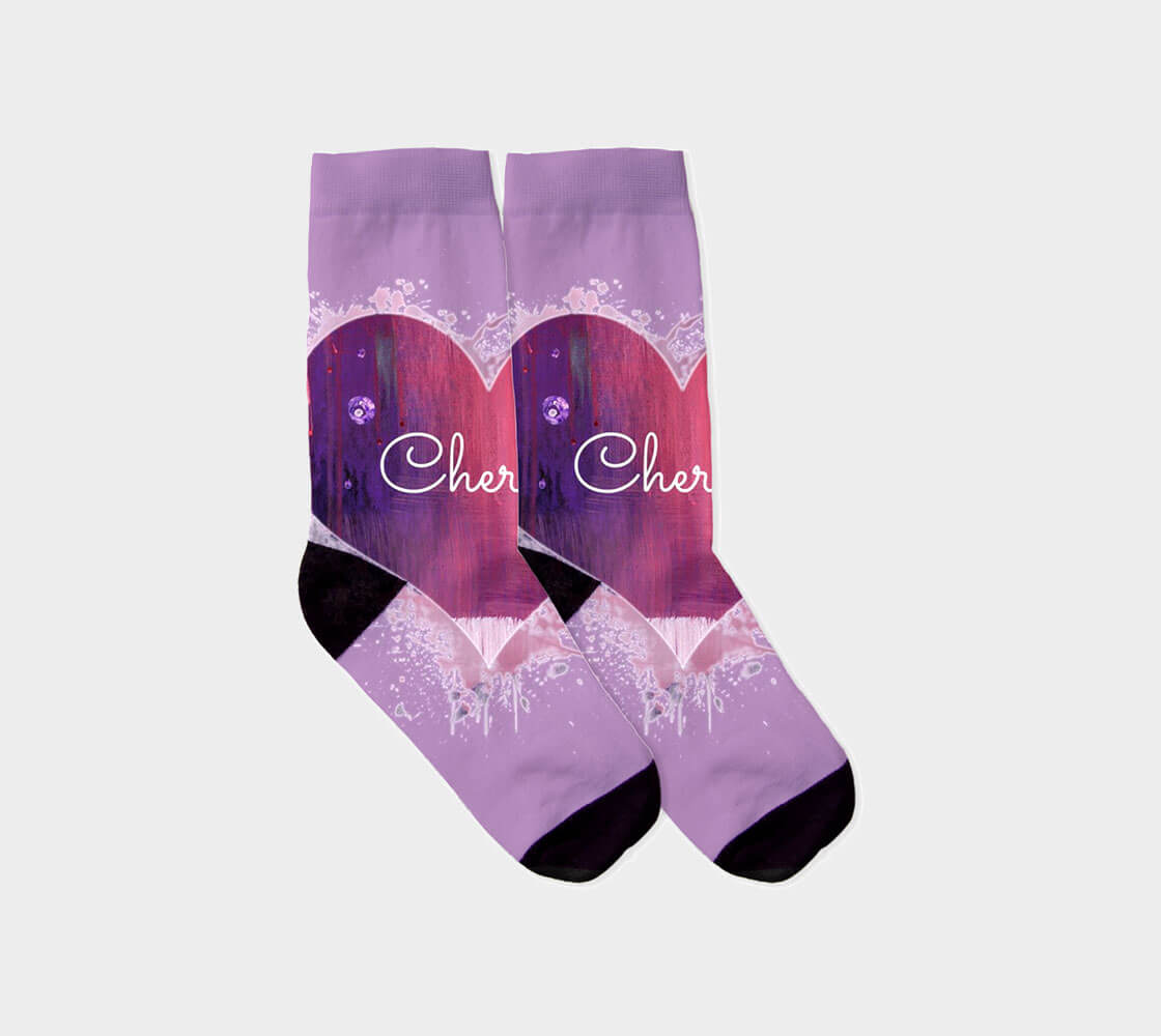 Love is in the Heart Cherish Socks Zoomed