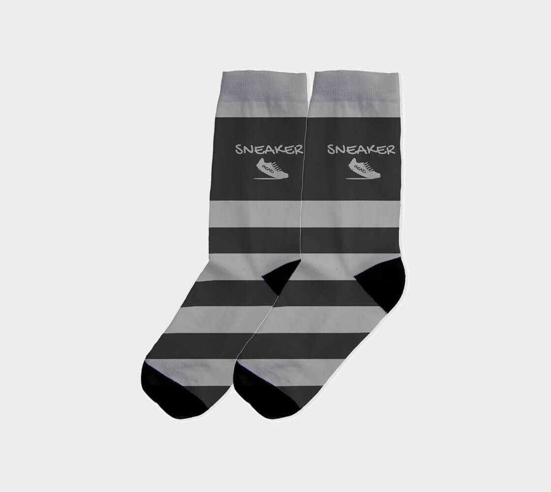 Sneakerhead v2 Stripes - Charoal/Slate Socks