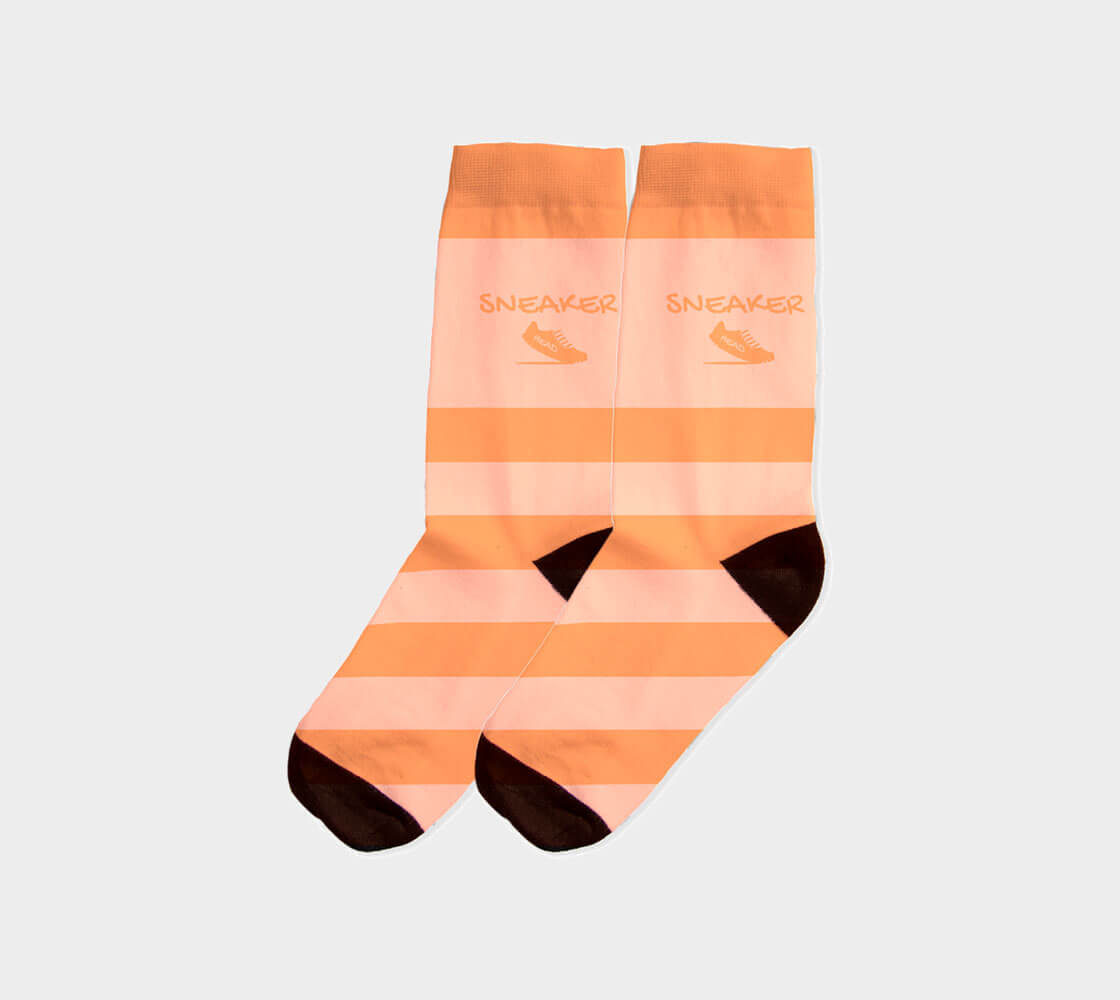 Sneakerhead v2 Stripes - Rajah/Rose Bud Socks