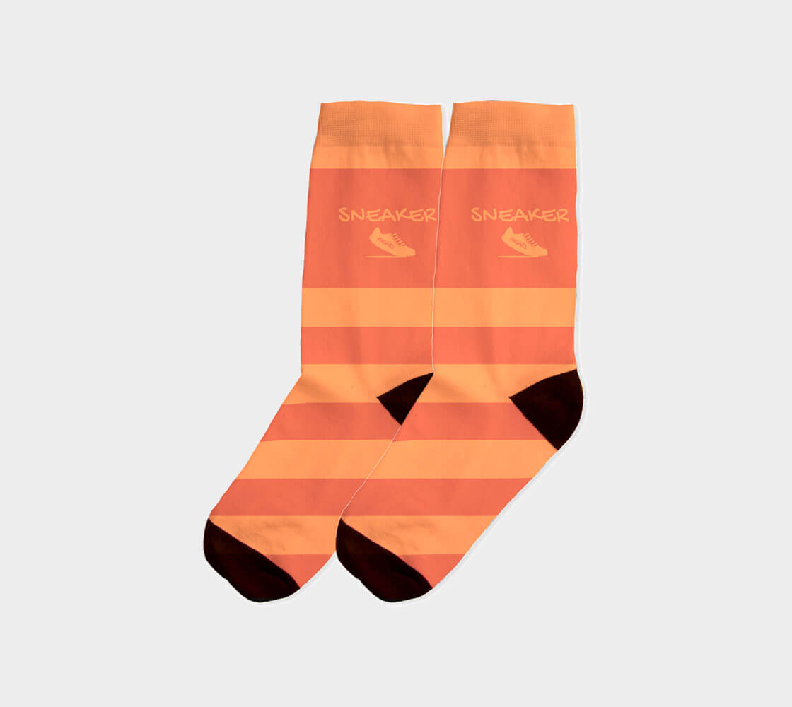 Sneakerhead v2 Stripes - Rajah/Sienna Socks