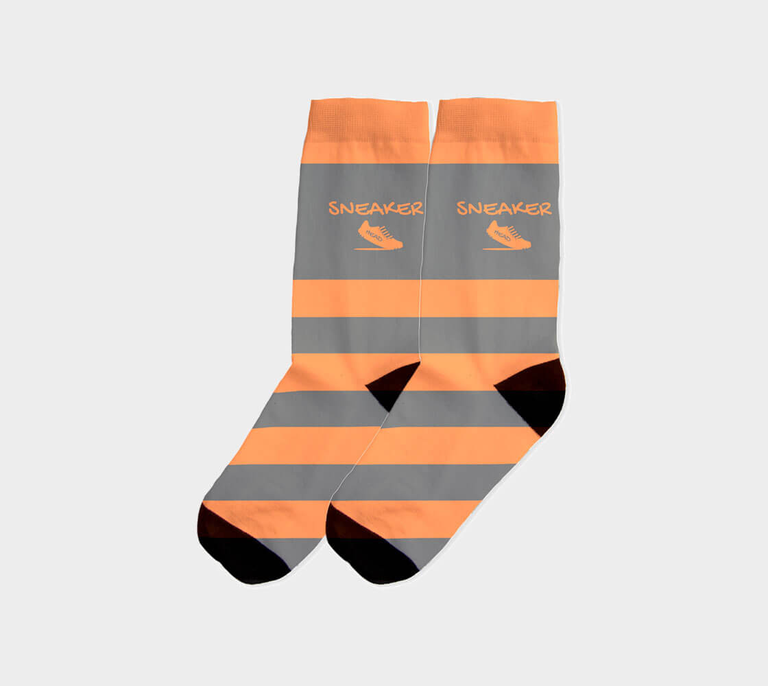 Sneakerhead v2 Stripes - Rajah/Slate Socks