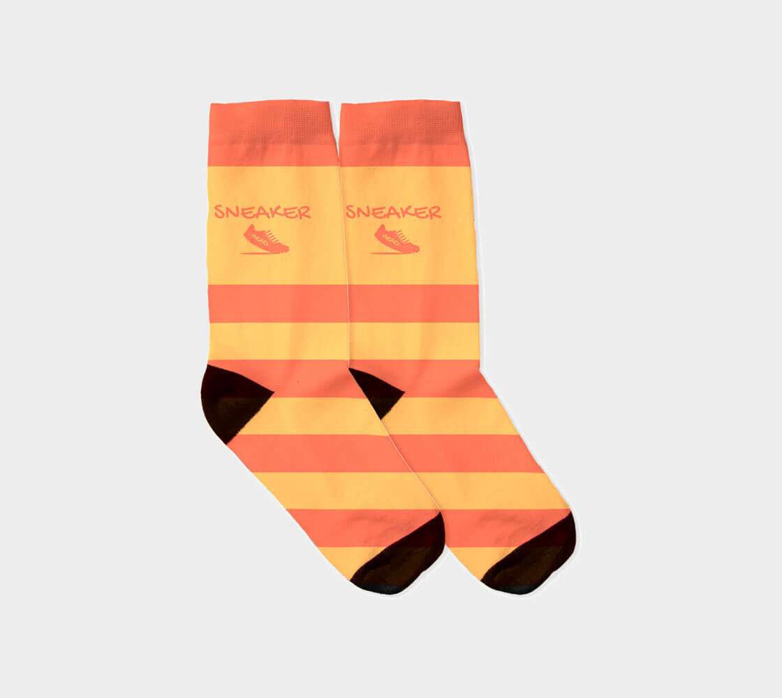 Sneakerhead v2 Stripes - Sienna/Rajah Socks