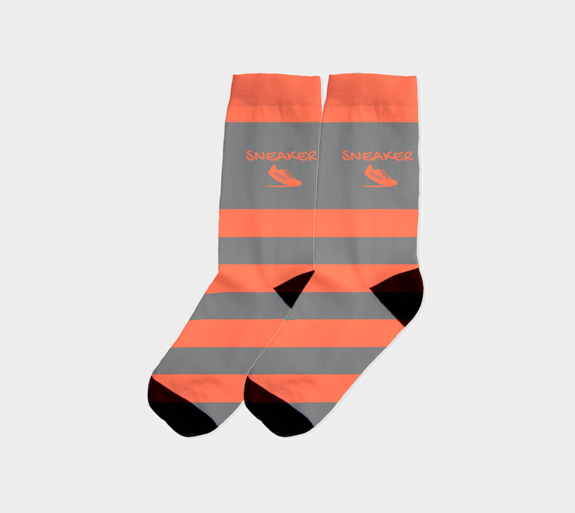 Sneakerhead v2 Stripes - Sienna/Slate Socks