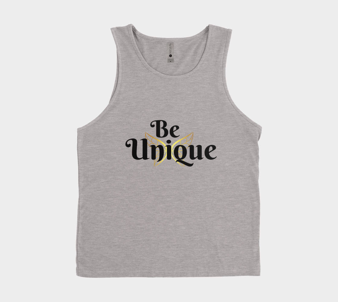 Be Unique - Dark Heather Tank Top.