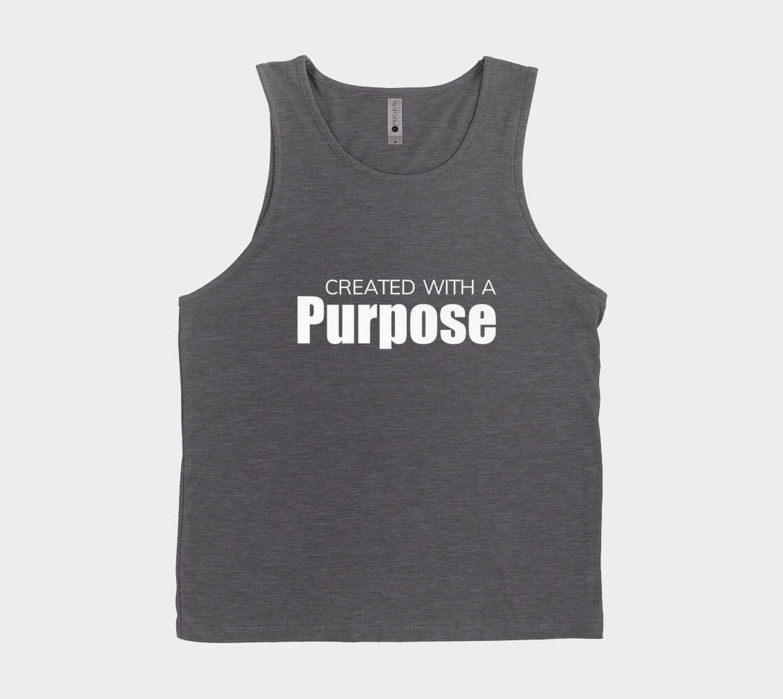 Created With a Purpose - Charcoal Tank Top.