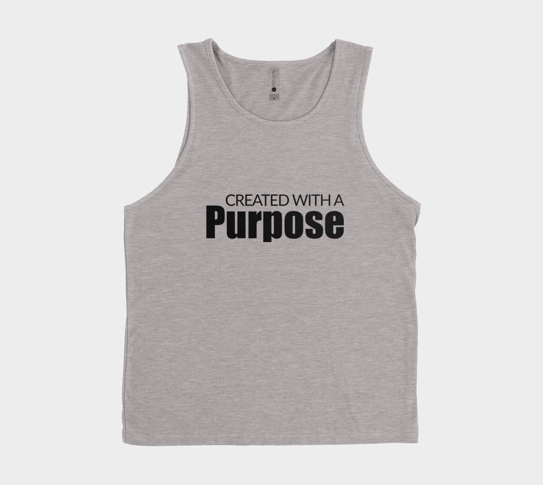 Created With a Purpose - Dark Heather Tank Top.