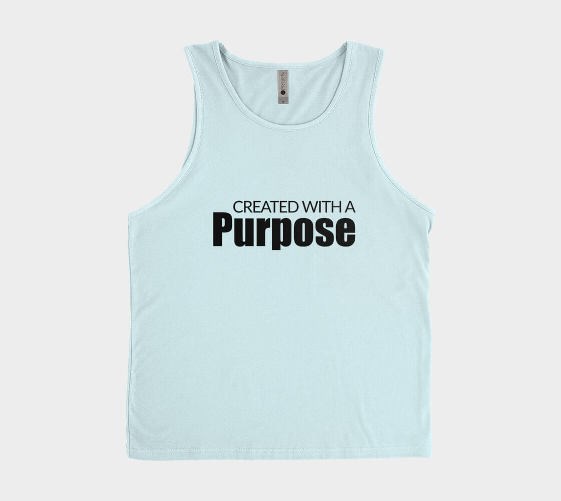 Created With a Purpose - Ice Blue Tank Top.