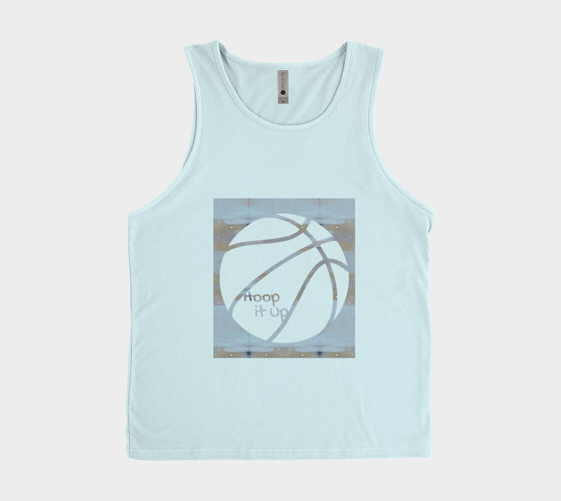 Hoop it Up Cam - Ice Blue Tank Top.