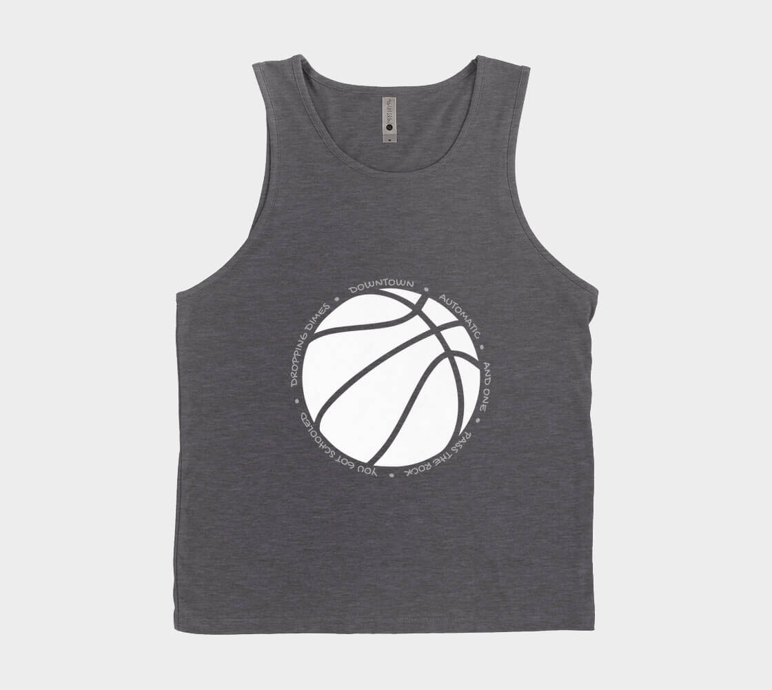 Hoop it Up Trash Talk - Charcoal Tank Top.