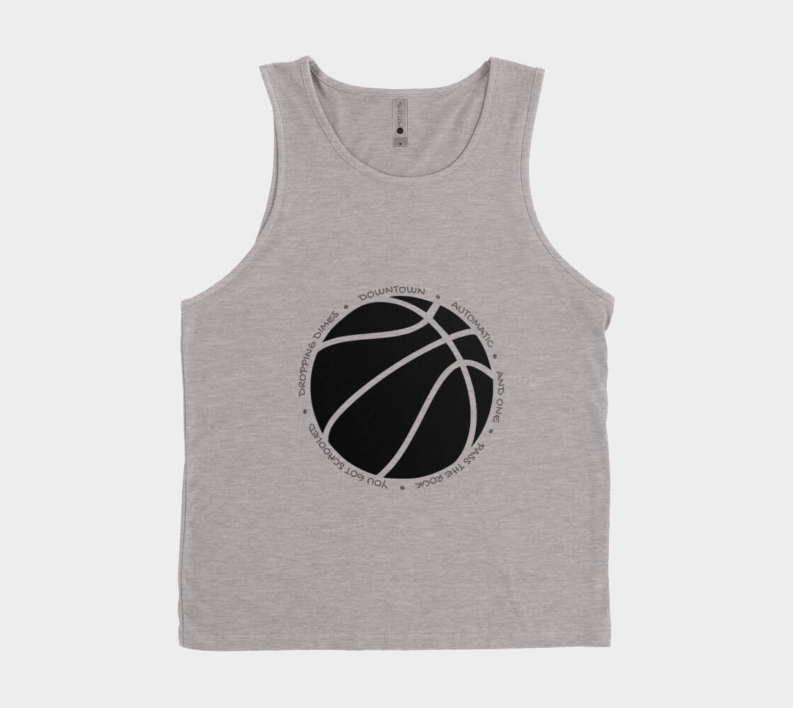 Hoop it Up Trash Talk - Dark Heather Tank Top.