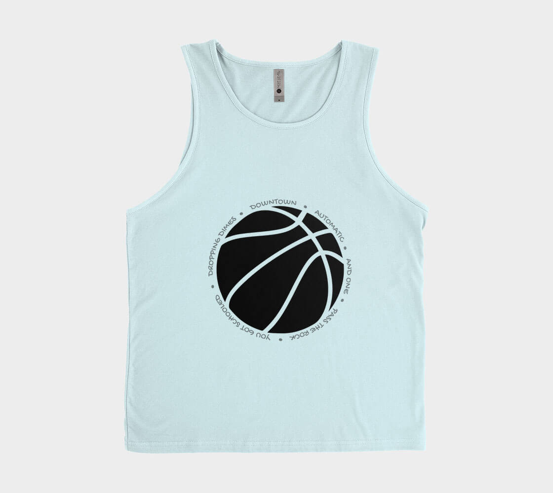 Hoop it Up Trash Talk - Ice Blue Tank Top.