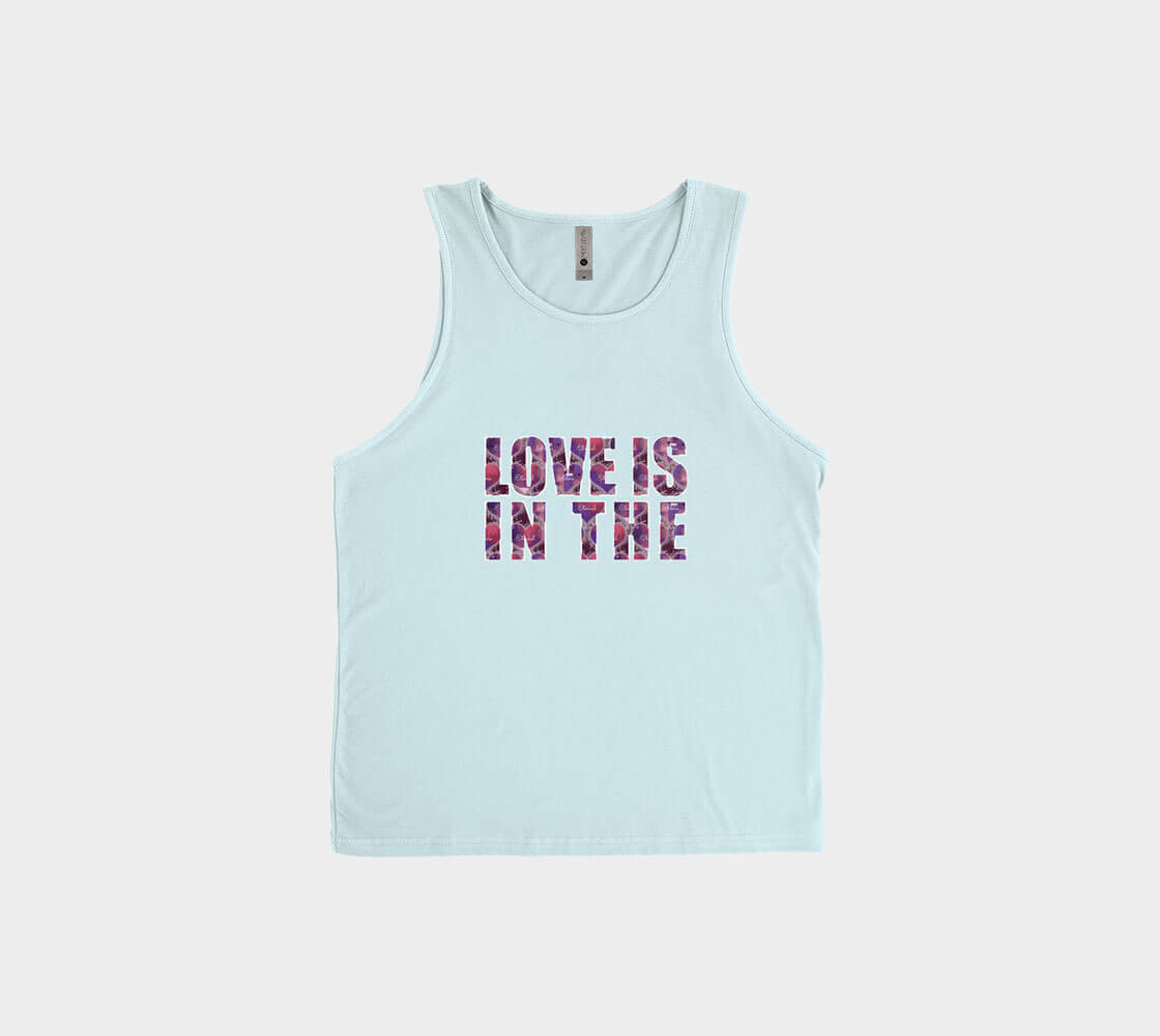 Love is in the Heart Block Letters Tank Top