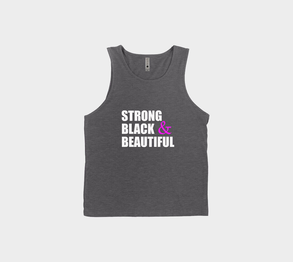 Strong Black and Beautiful Words Tank Top