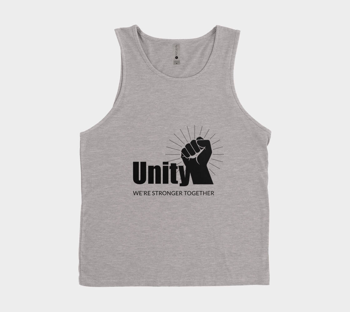 Unity Stronger Together - Dark Heather Tank Top.