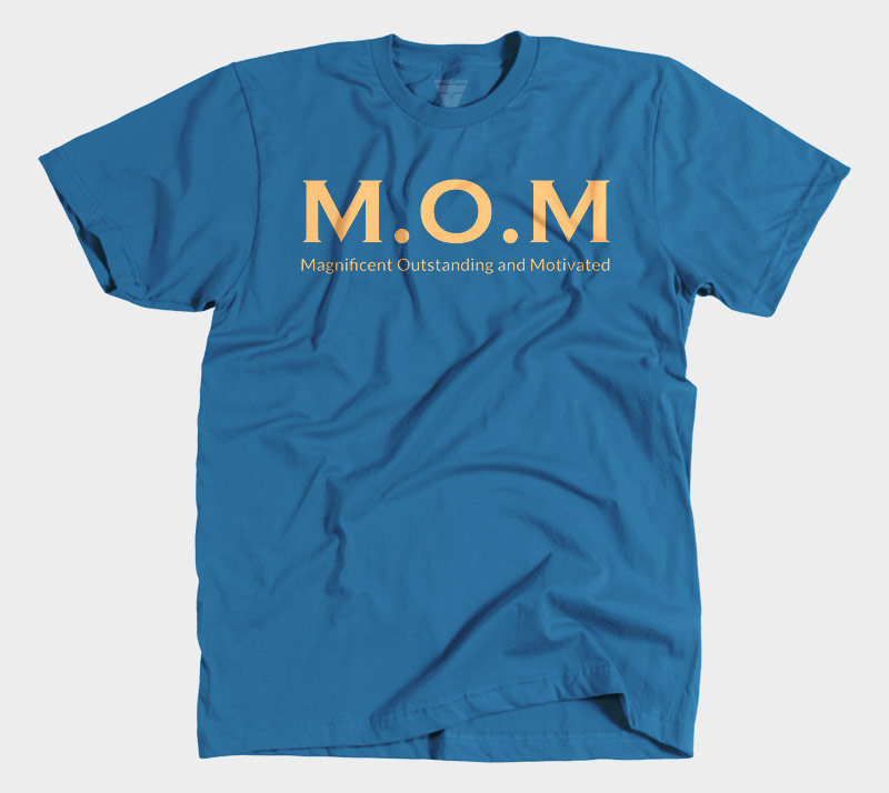 M.O.M (Magnificent Outstanding and Motivated) - Royal Blue tee