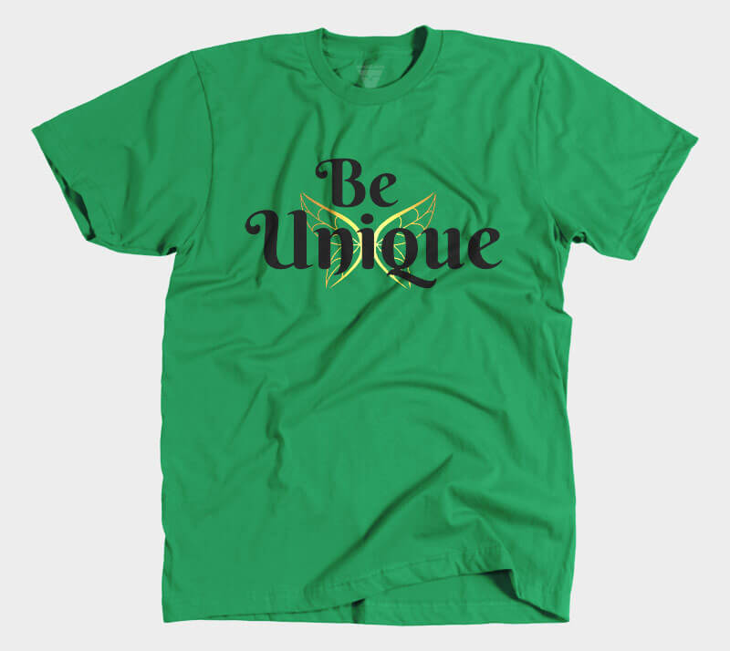 Be Unique - Kelly Green tee