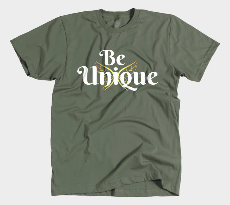 Be Unique - Military Green tee