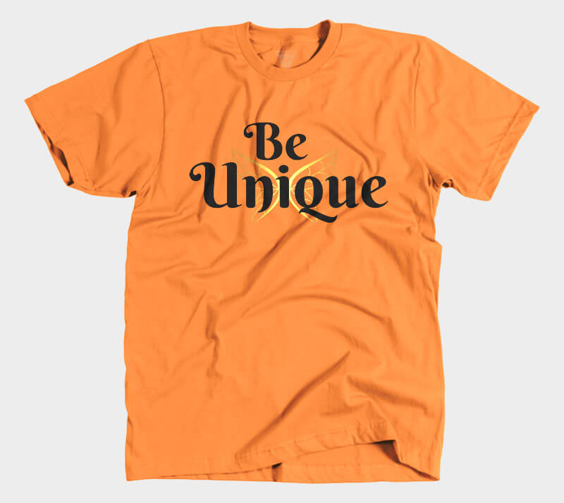 Be Unique - Orange tee