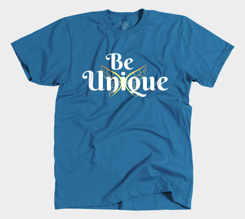 Be Unique - Royal Blue tee