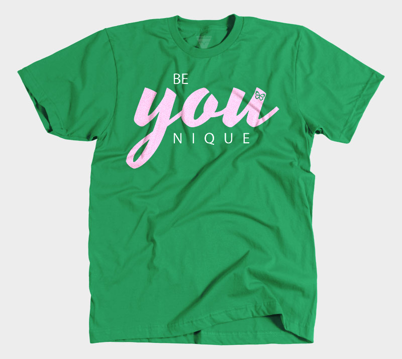 Be You Nique - Kelly Green tee