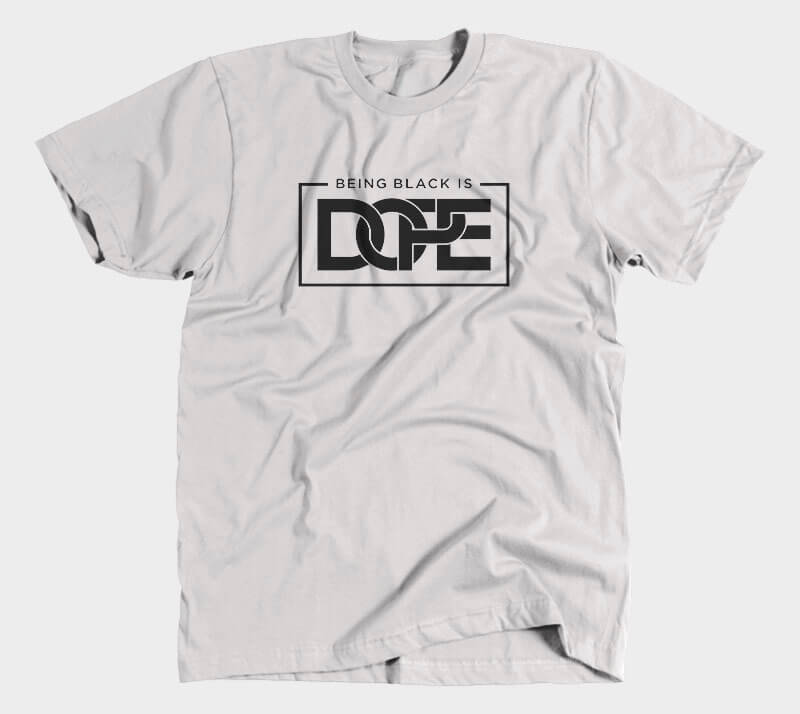 Being Black is Dope - Heather Grey tee