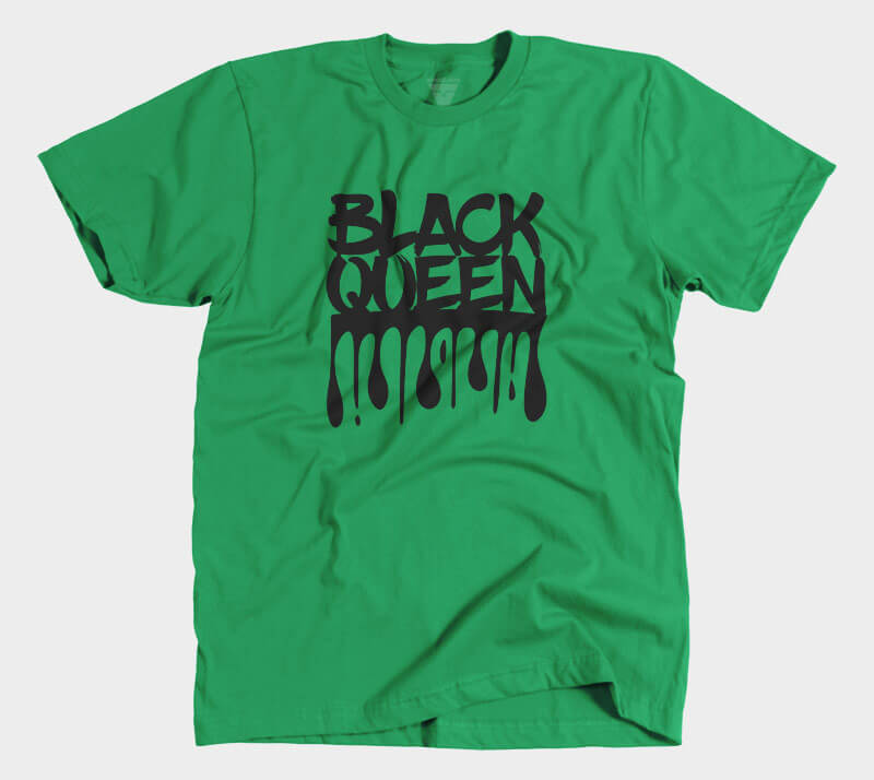 Black Queen - Kelly Green tee