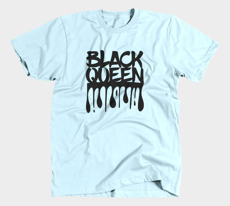 Black Queen - Light Blue tee