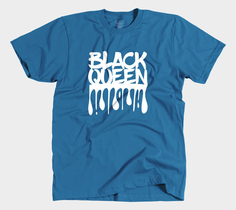 Black Queen - Royal Blue tee