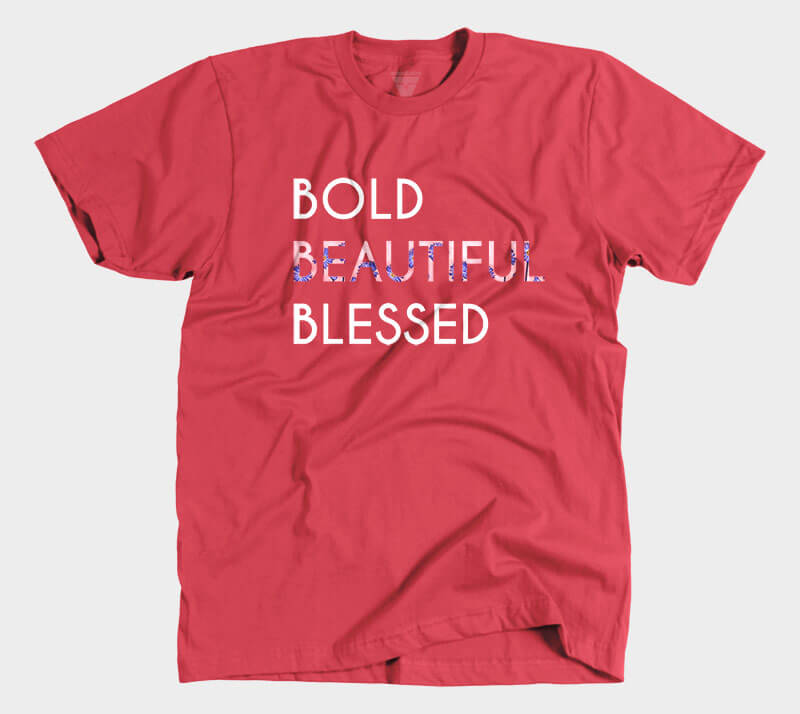 Bold Beautiful Blessed - Red tee