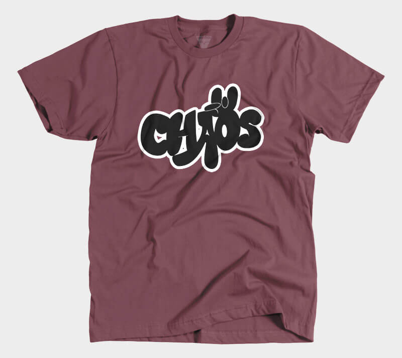 Chaos - Maroon tee