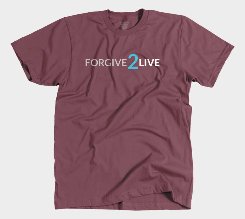 Forgive 2 Live - Maroon tee