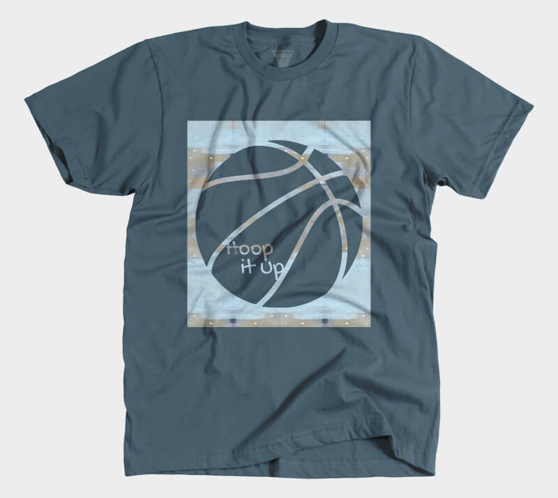 Hoop it Up Cam - Indigo tee