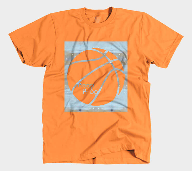 Hoop it Up Cam - Orange tee