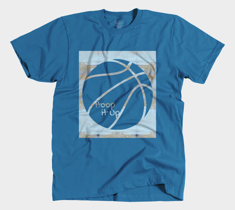 Hoop it Up Cam - Royal Blue tee