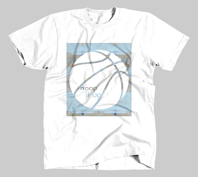 Hoop it Up Cam - White tee