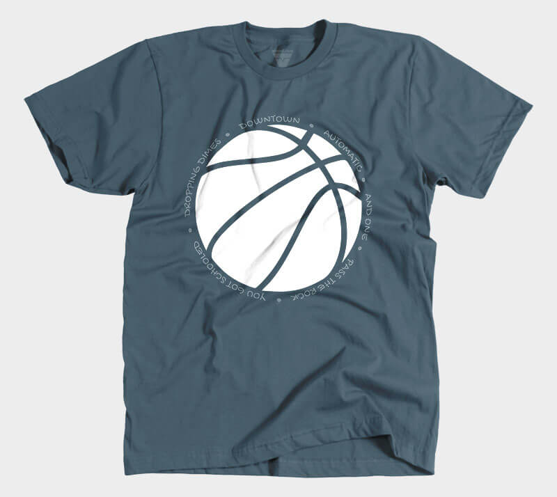 Hoop it up Trash Talk - Indigo tee