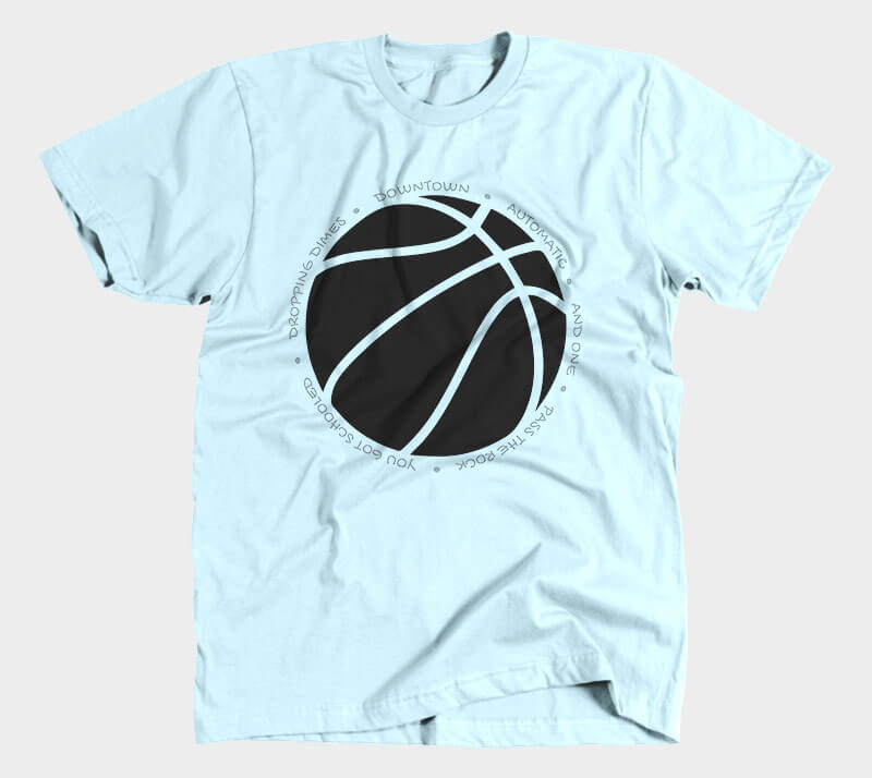 Hoop it up Trash Talk - Light Blue tee